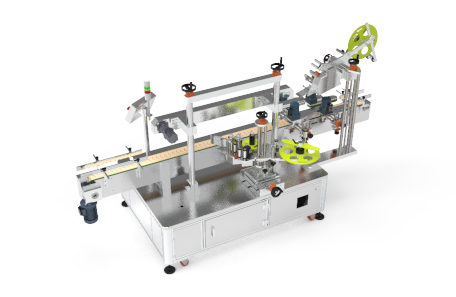 瓶子平面雙側面不干膠貼標機