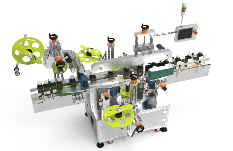 蓄電池平側(cè)面不干膠貼標(biāo)機