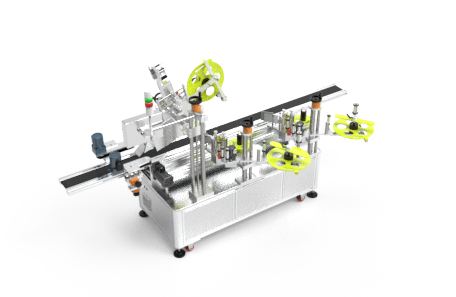瓶子頂部及側面不干膠貼標機