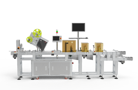 未定型盒分頁不干膠貼標機