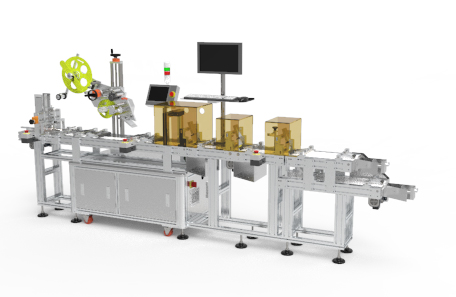 包裝袋分頁貼標機